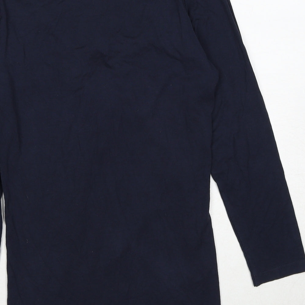 Womens UK Size S Soaked in Luxury Blue Basic Blouse