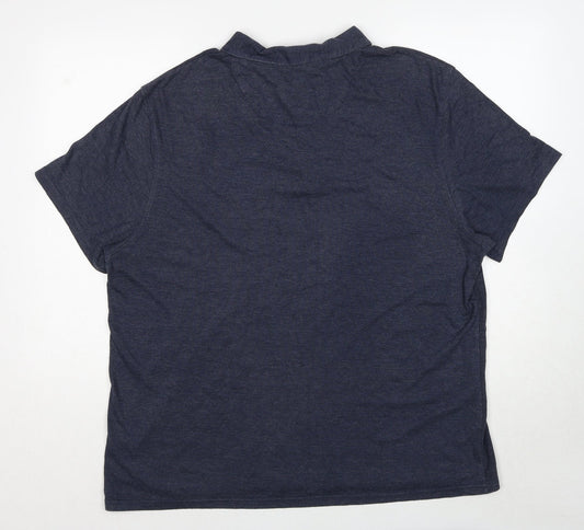 Red Herring Mens Blue Cotton Polo Size L Collared Pullover