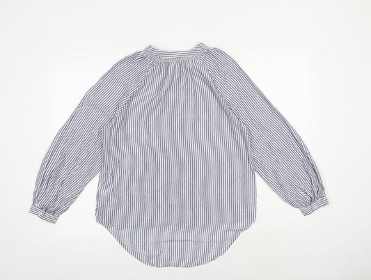Womens UK Size 8 NEXT Blue Basic Button-Up