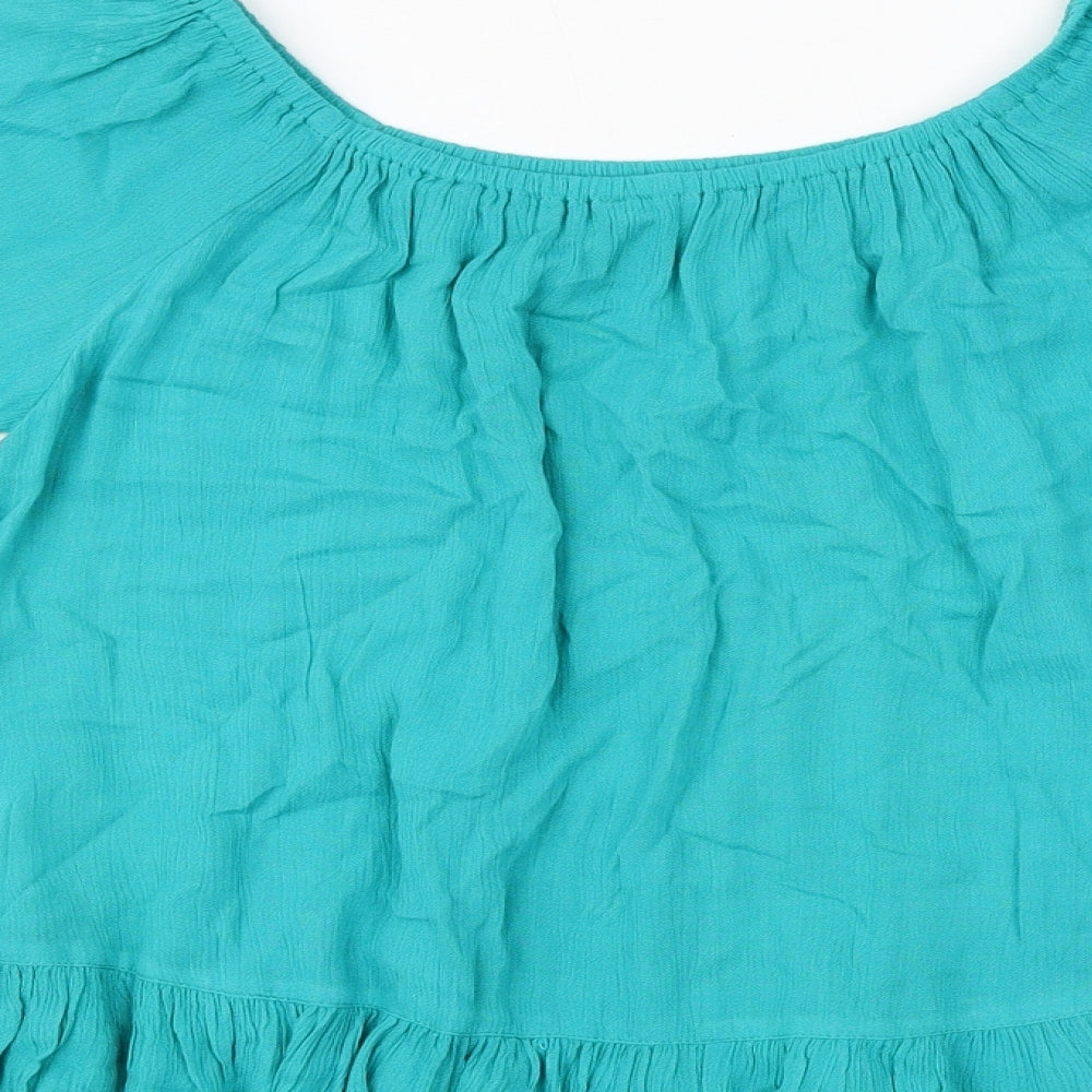 Womens UK Size 12 South Green Basic Blouse