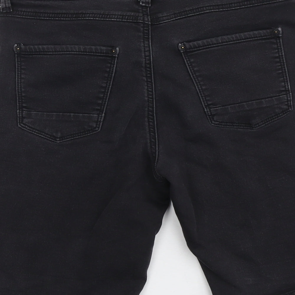 Esprit Mens Black Cotton Chino Shorts Size 28 in L10 in Regular Button