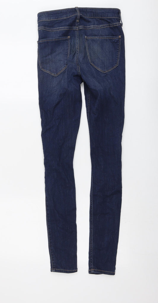 Hollister Womens Blue Cotton Skinny Jeans Size 26 in L30 in Regular Button
