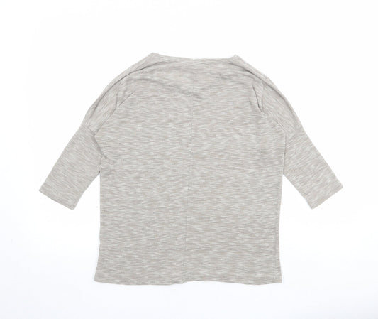 Womens UK Size S VERO MODA Beige Basic T-Shirt