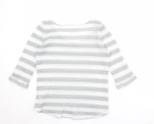 Womens UK Size 12 NEXT White Pullover Jumper