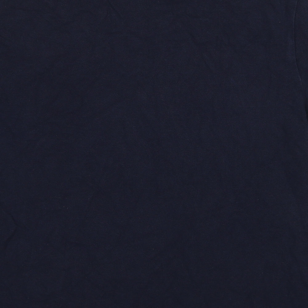 C&A Mens Blue Cotton Polo Size M Collared Pullover