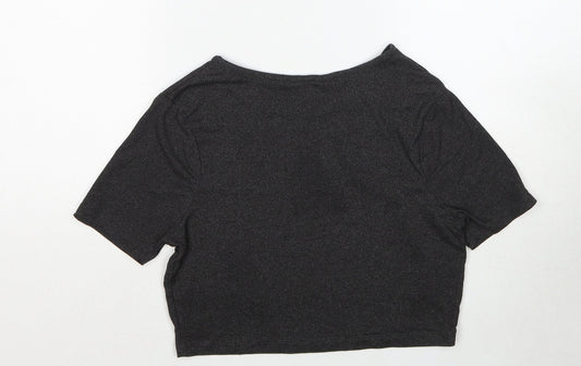 Womens UK Size XS Brave Soul Grey Basic T-Shirt