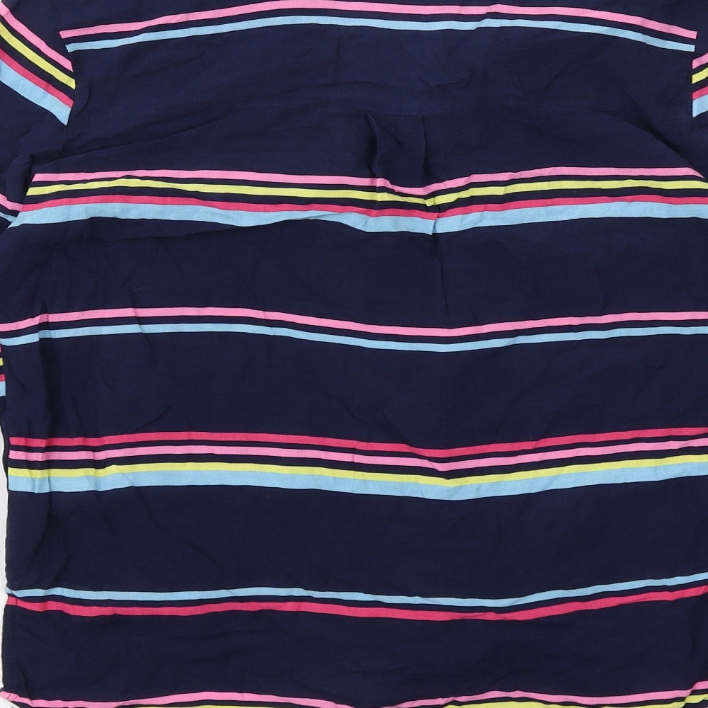 Womens UK Size 8 Oasis Blue Basic Button-Up