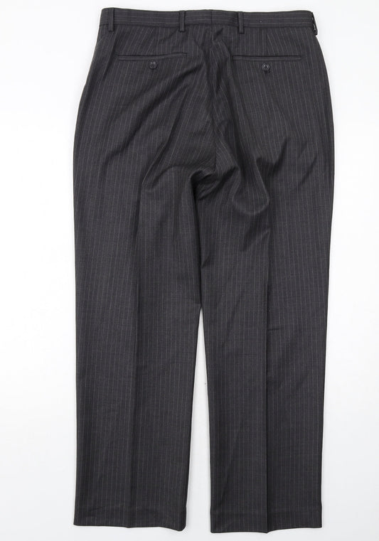 Mens UK Size 34 in Butler and Webb Regular Fit Dress Pants Grey Trousers