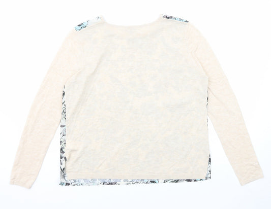 Womens UK Size L Warehouse Beige Pullover Jumper