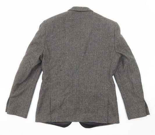 ASOS Mens Grey Polyester Jacket Suit Jacket Size 38 Regular