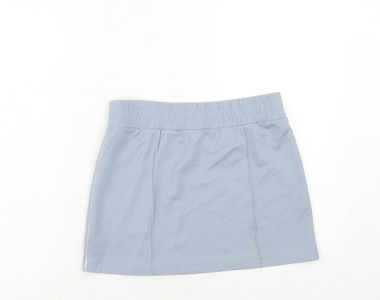 H&M Womens Blue Polyester Mini Skirt Size 10