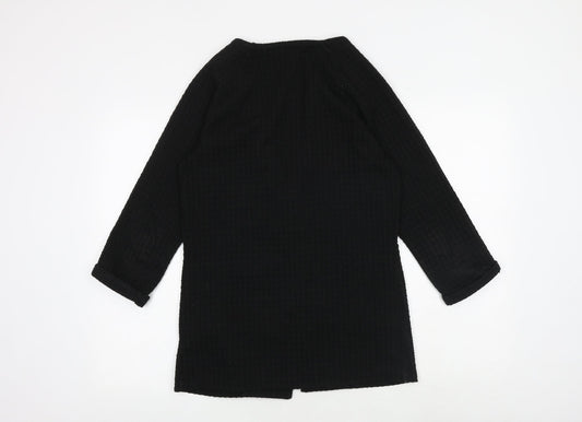 Womens UK Size 6 Warehouse Black Cardigan Jumper