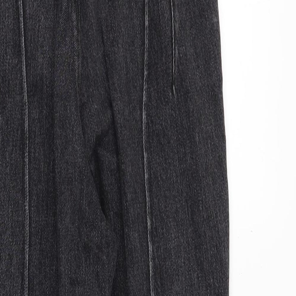 Topshop Womens Grey Herringbone Cotton Skinny Jeans Size 26 in Regular Zip