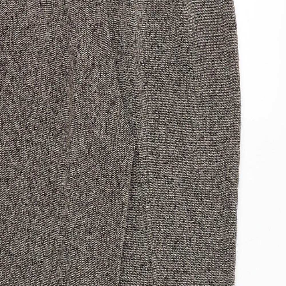 Womens UK Size 10 Marks and Spencer Regular Fit Dress Pants Brown Trousers