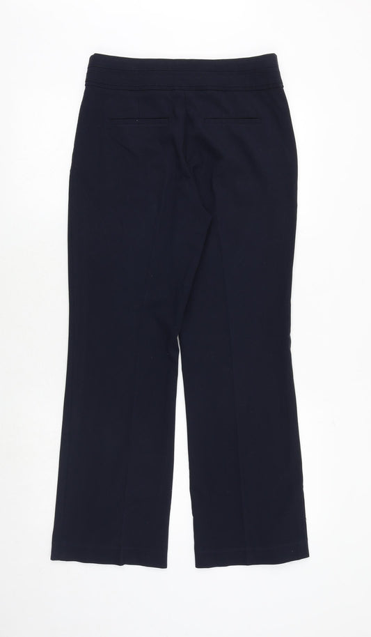 Womens UK Size 8 Per Una Regular Fit Dress Pants Blue Trousers