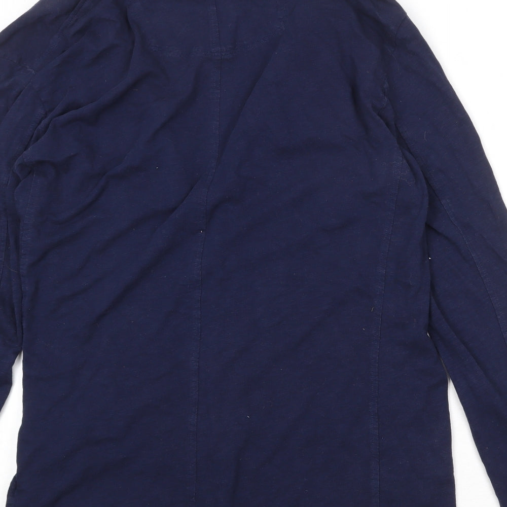 Brand and care label for ESPRIT women’s blue jacket, size XL, button
