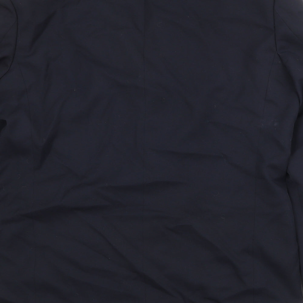 Mens UK Size 40 Charlton Grey Regular Black Suit Jacket