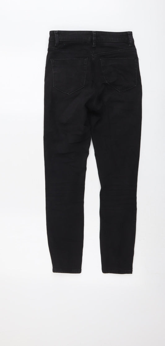ASOS Womens Black Cotton Skinny Jeans Size 25 in L25 in Regular Button