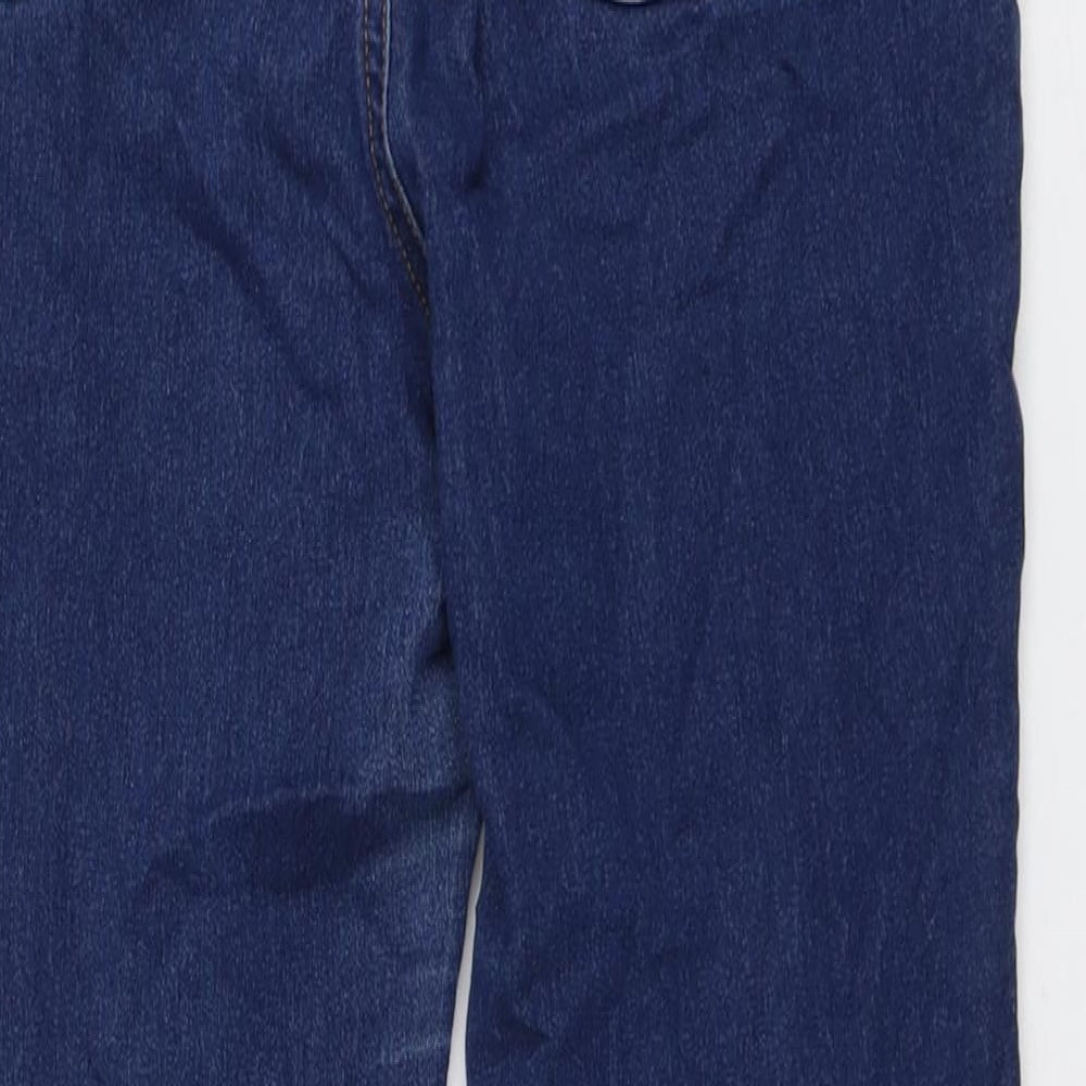 PRETTYLITTLETHING Womens Blue Cotton Skinny Jeans Size 12 L28 in Regular Button