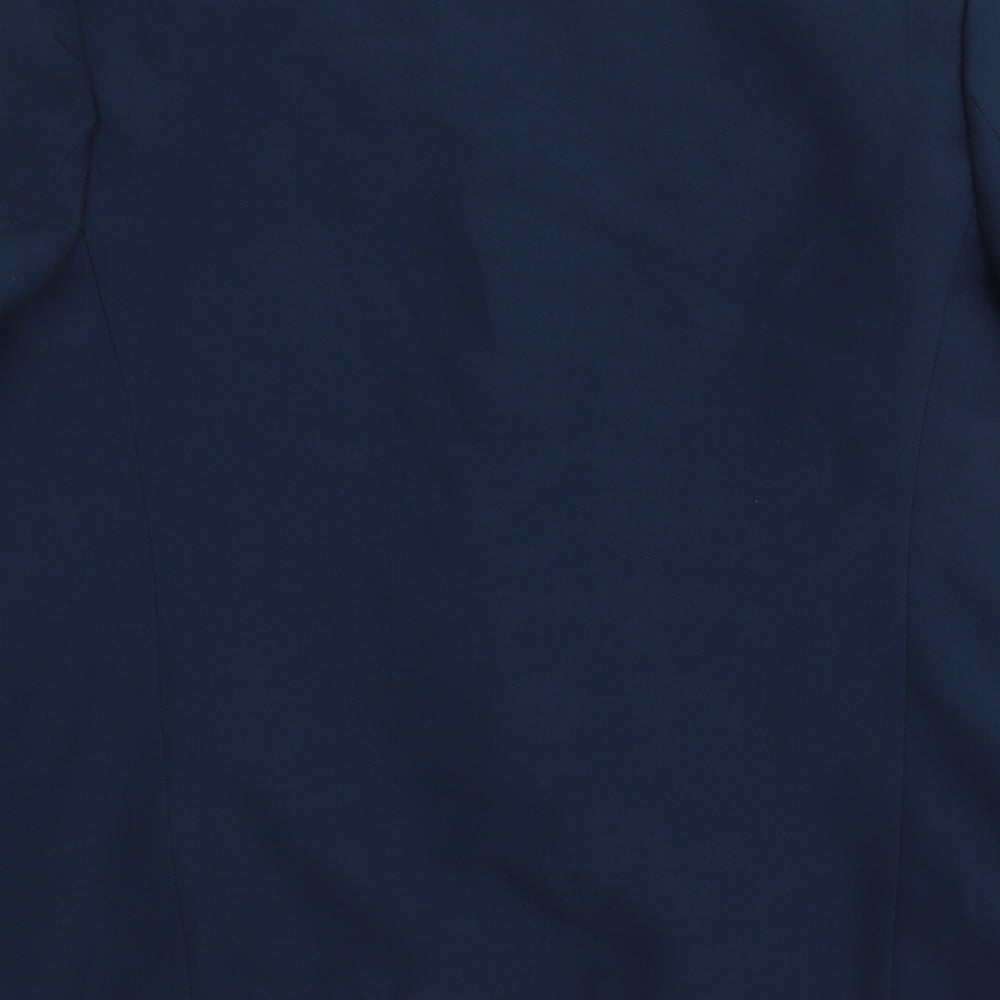 Classics Womens Blue Polyester Jacket Suit Jacket Size 16