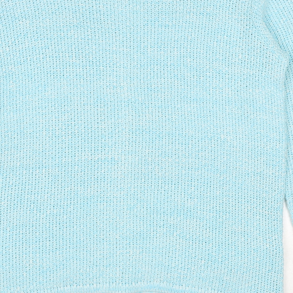 Womens UK Size 10 Afibel Blue Cardigan Jumper