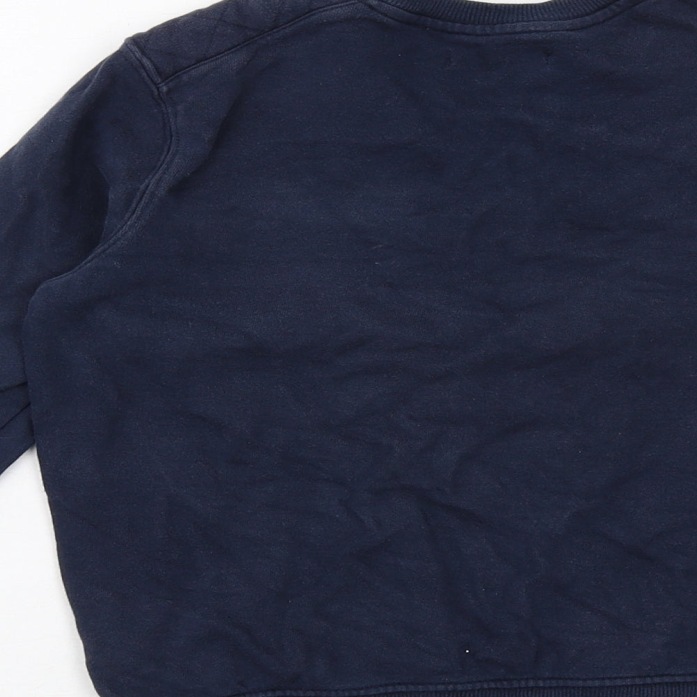Marks and Spencer Boys Blue Cotton Pullover Sweatshirt Size 9-10 Years Pullover