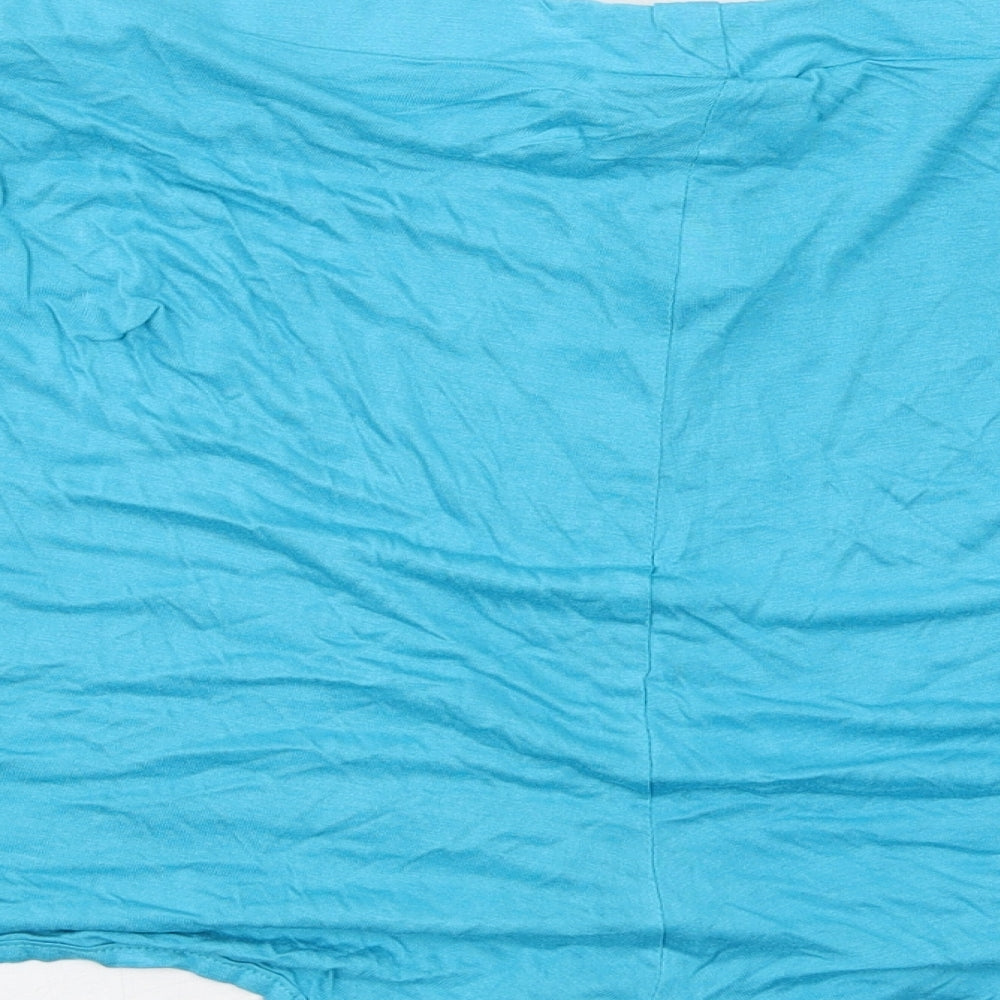 Be You Womens Blue Viscose Hot Pants Shorts Size 24 Regular Drawstring