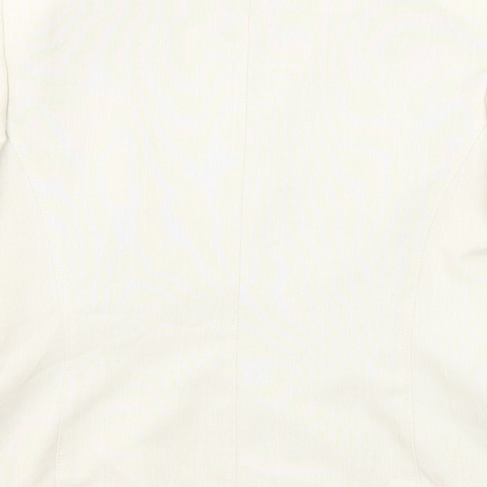 BHS Womens Beige Polyester Jacket Blazer Size 14