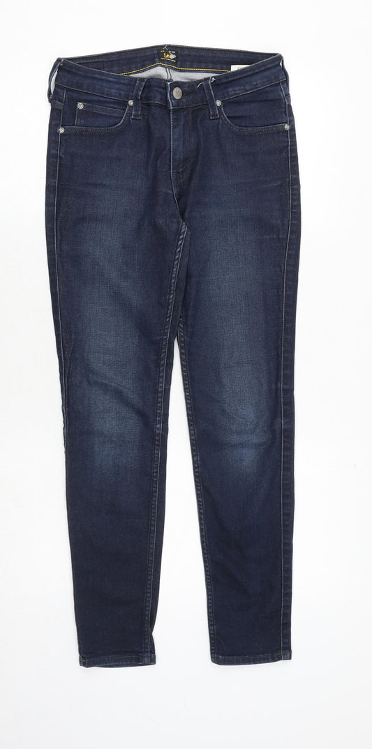 Womens UK Size 30 in Lee Regular Fit Skinny Blue Jeans