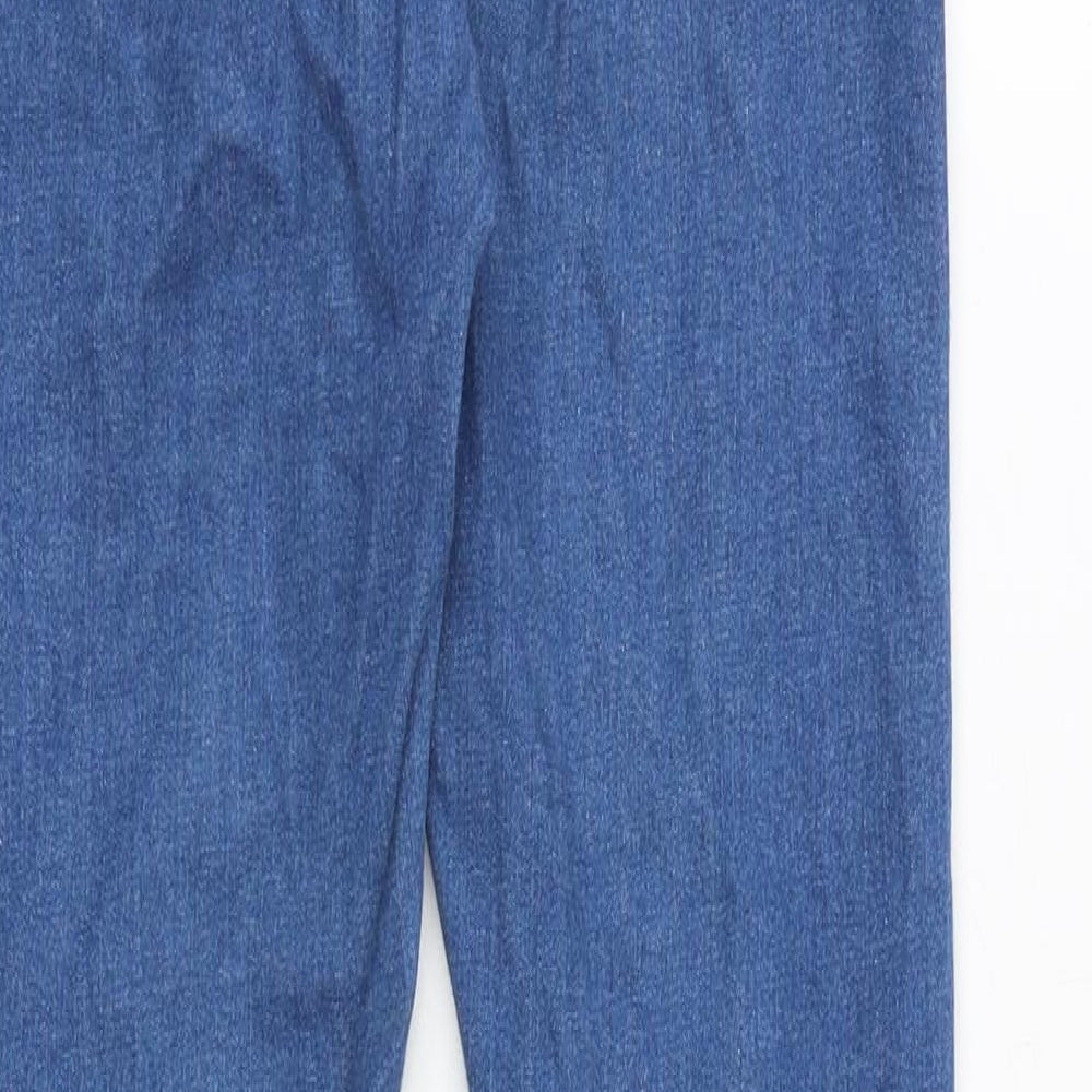 Topshop Womens Blue Cotton Skinny Jeans Size 26 in Regular Zip