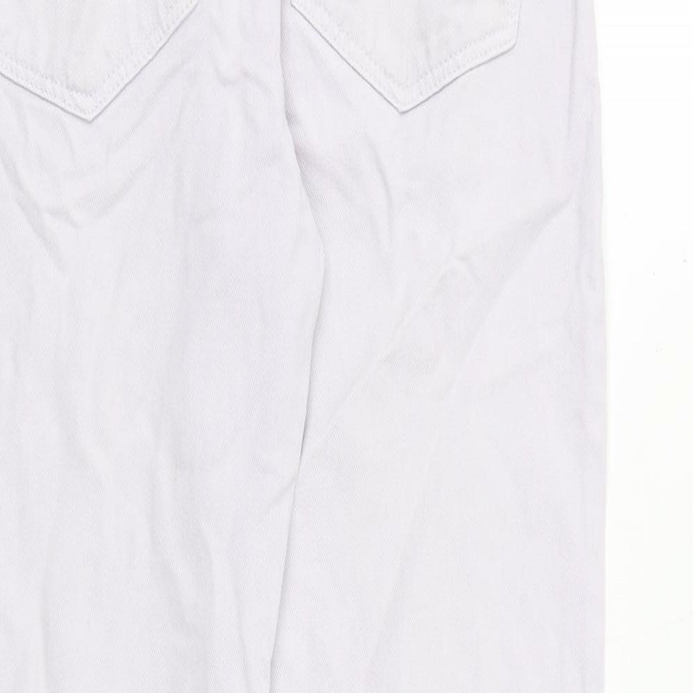 ASOS Womens Purple Cotton Straight Jeans Size 28 in Regular Zip