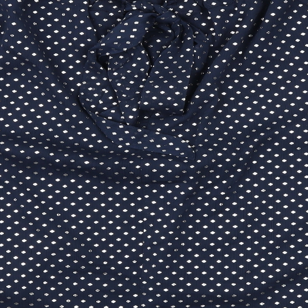 Womens UK Size 14 Marks and Spencer Blue Basic Blouse