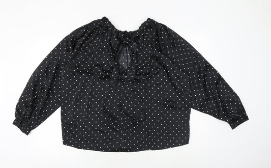 Womens UK Size 10 Marks and Spencer Black Basic Blouse