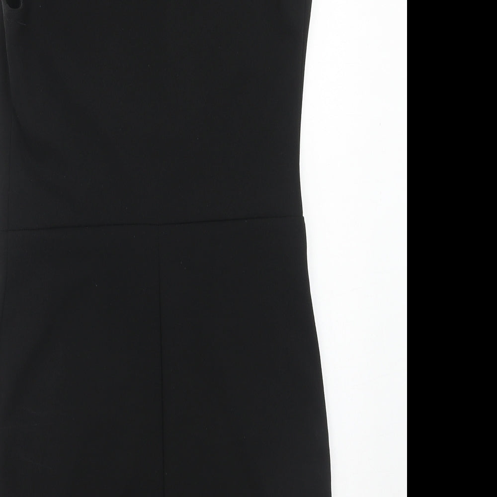 I-X London Womens Black Polyester A-Line Size 8 Collared Pullover