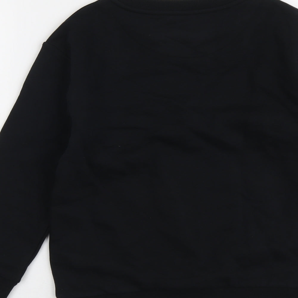 Marks & Spencer Boys Black Cotton Pullover Sweatshirt Size 9-10 Years Pullover - Stranger Things
