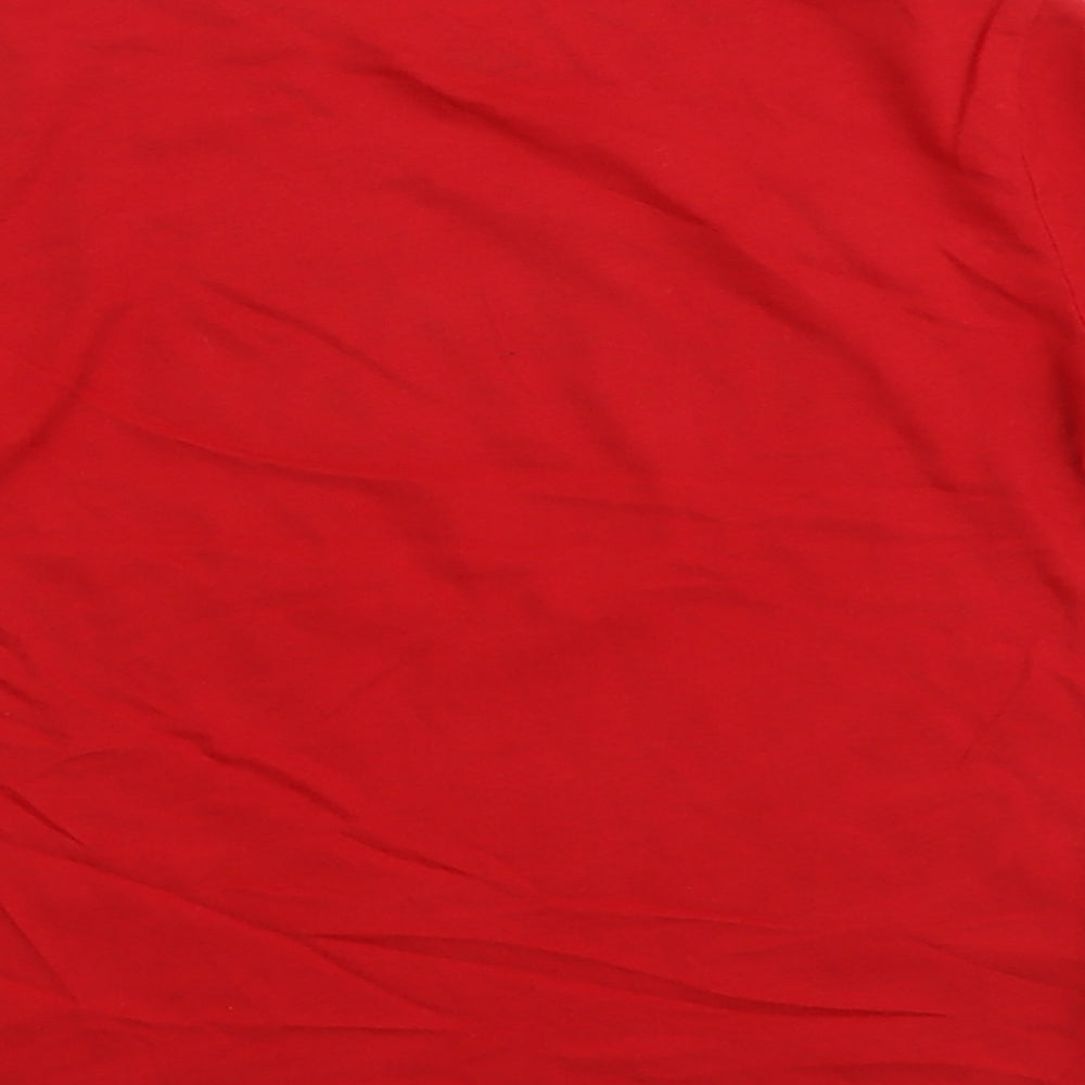 Old Navy Boys Red Cotton Basic T-Shirt Size 4 Years Round Neck Pullover - American Flag Live Free