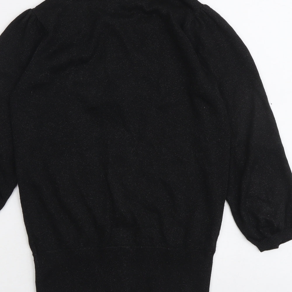 Womens UK Size 10 River Island Black Cardigan Jumper