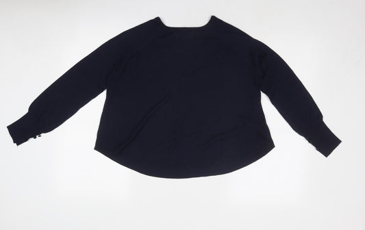 Womens UK Size S Mango Blue Pullover Jumper