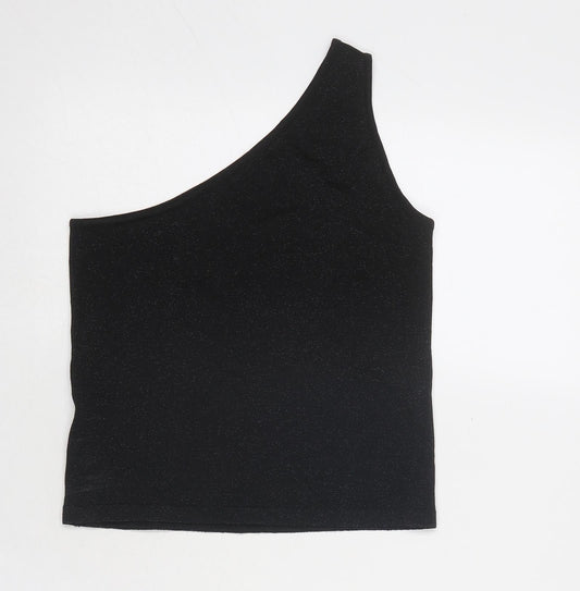 Womens UK Size 12 River Island Black Basic Tank