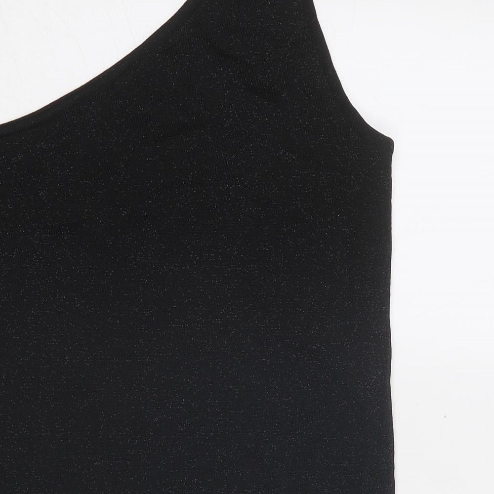 Womens UK Size 12 River Island Black Basic Tank