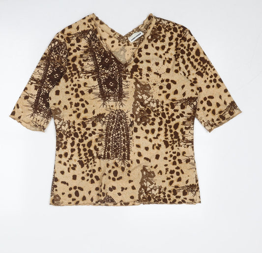 Womens UK Size 16 Gerry Weber Brown Basic T-Shirt