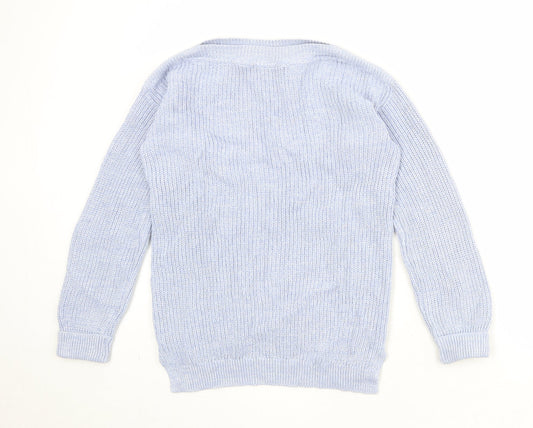 Womens UK Size S Marks and Spencer Blue Pullover Jumper