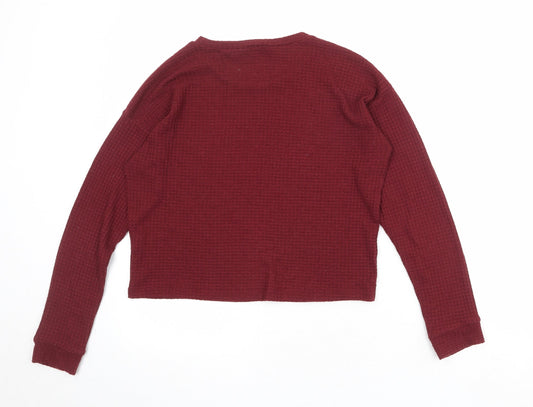 Womens UK Size S FOREVER 21 Red Pullover Jumper