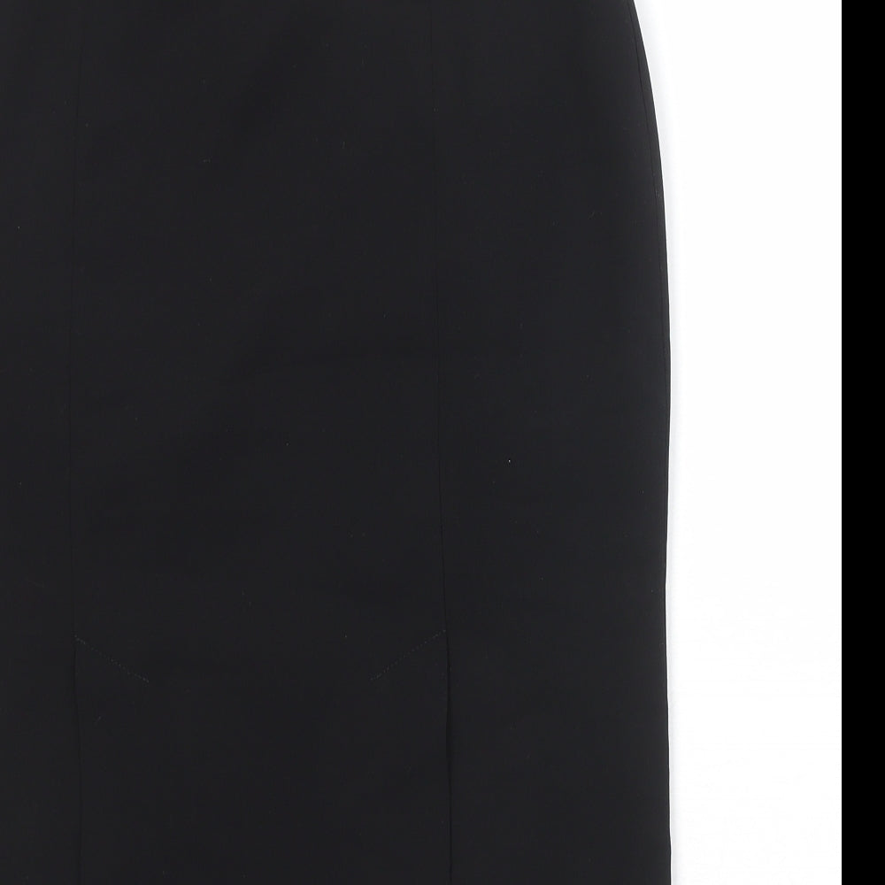 Principles Womens Black Polyester A-Line Skirt Size 8 Zip