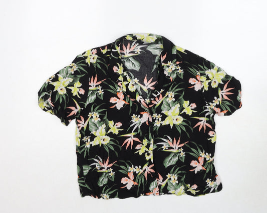 Womens UK Size 4 Divided by H&M Multicoloured Basic Button-Up