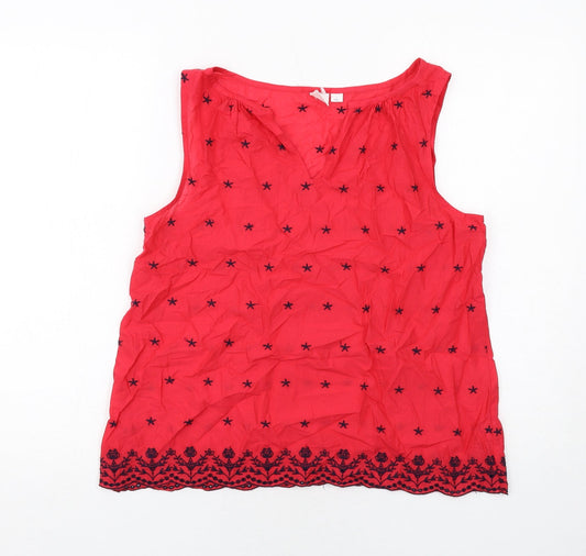 Womens UK Size S Gap Red Basic Blouse