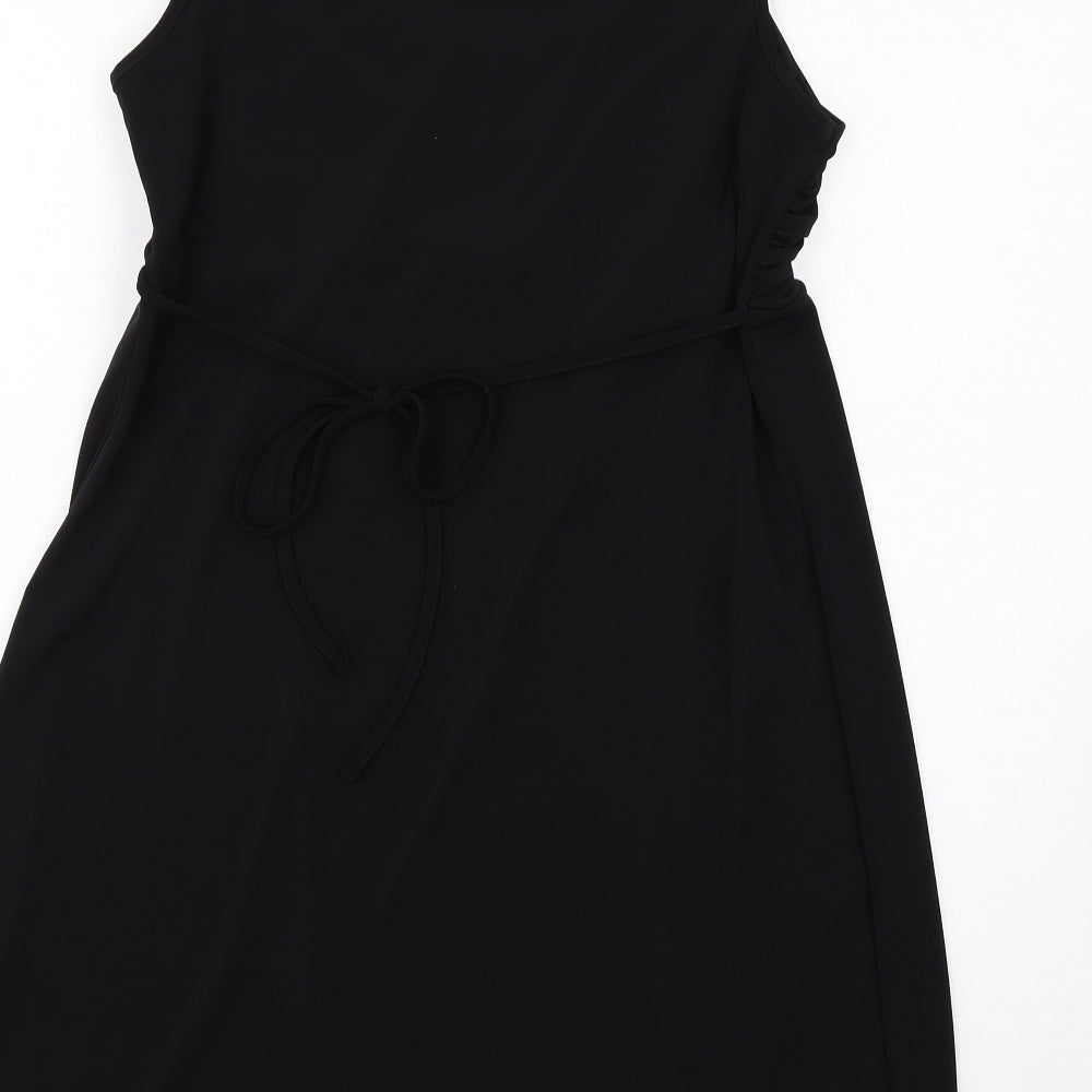 Body Flirt Womens Black Polyester A-Line Size 12 Scoop Neck Pullover - Embellished Neckline