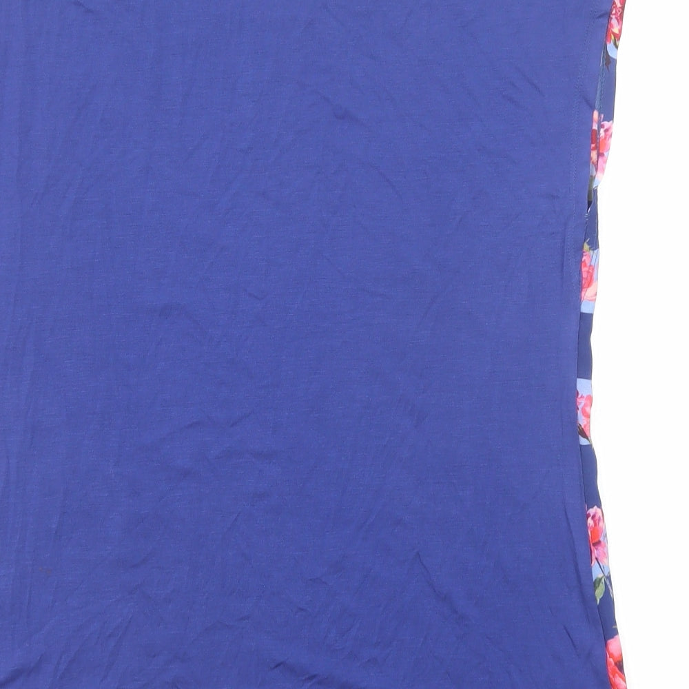 Womens UK Size S EAST Blue Basic T-Shirt