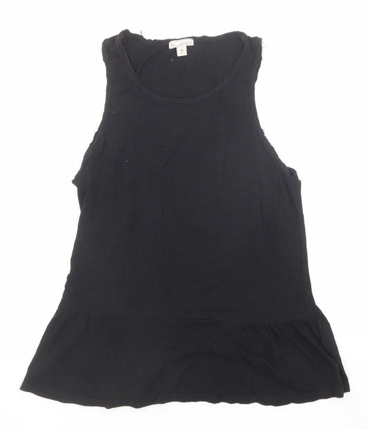 Womens UK Size XS Gap Black Basic Tank