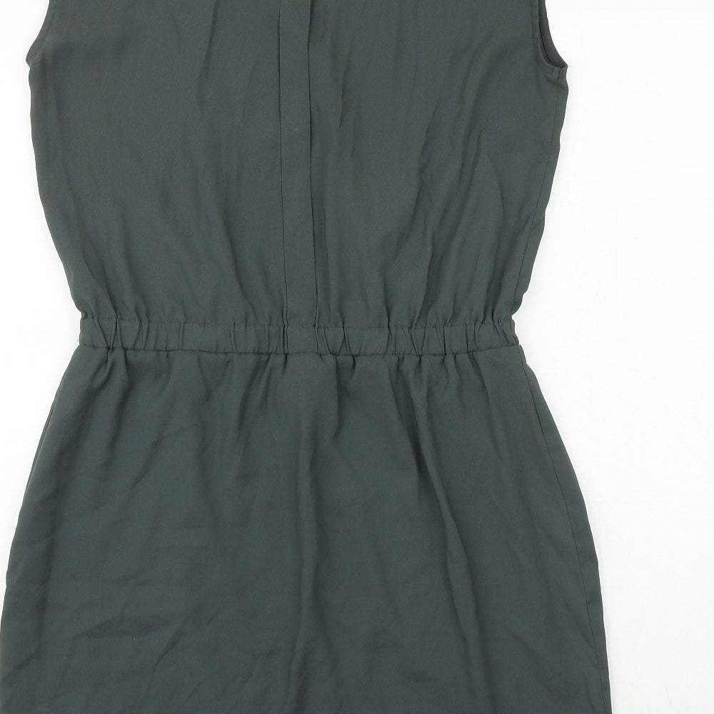 Simply Yass Womens Green Polyester Shift Size L V-Neck Pullover
